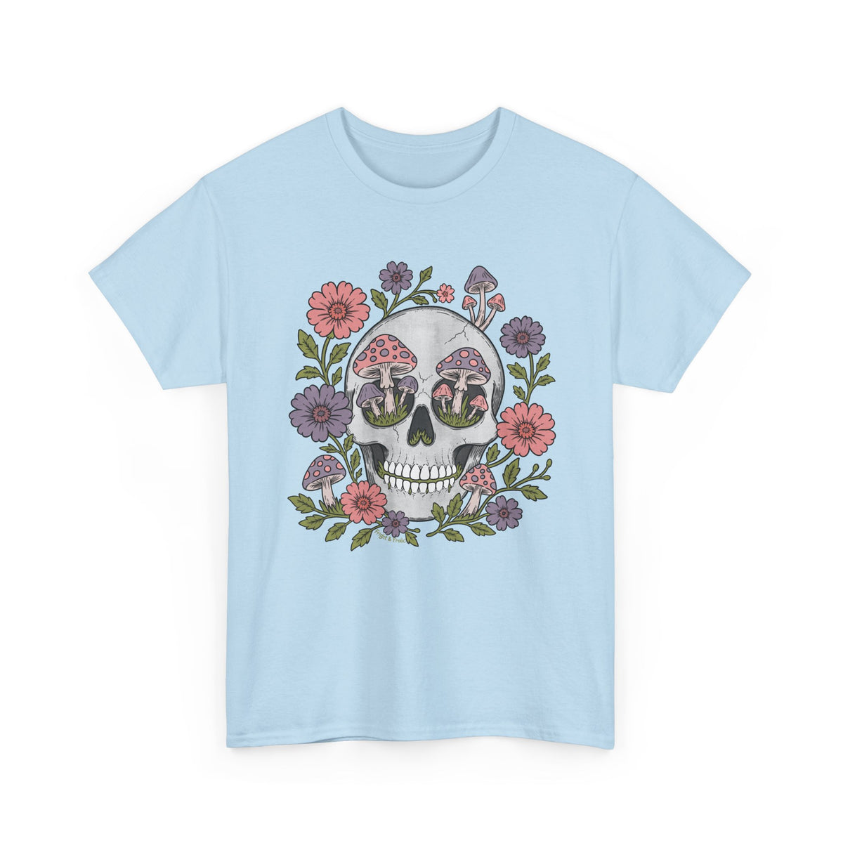 Floral Fungi Skull - Unisex T-Shirt