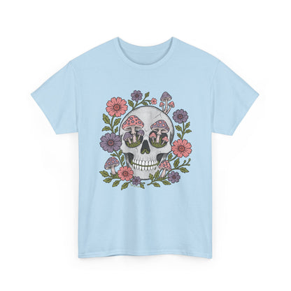 Floral Fungi Skull - Unisex T-Shirt