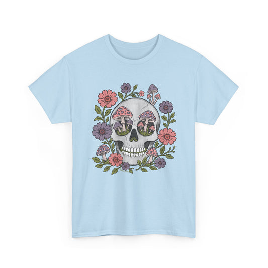 Floral Fungi Skull - Unisex T-Shirt