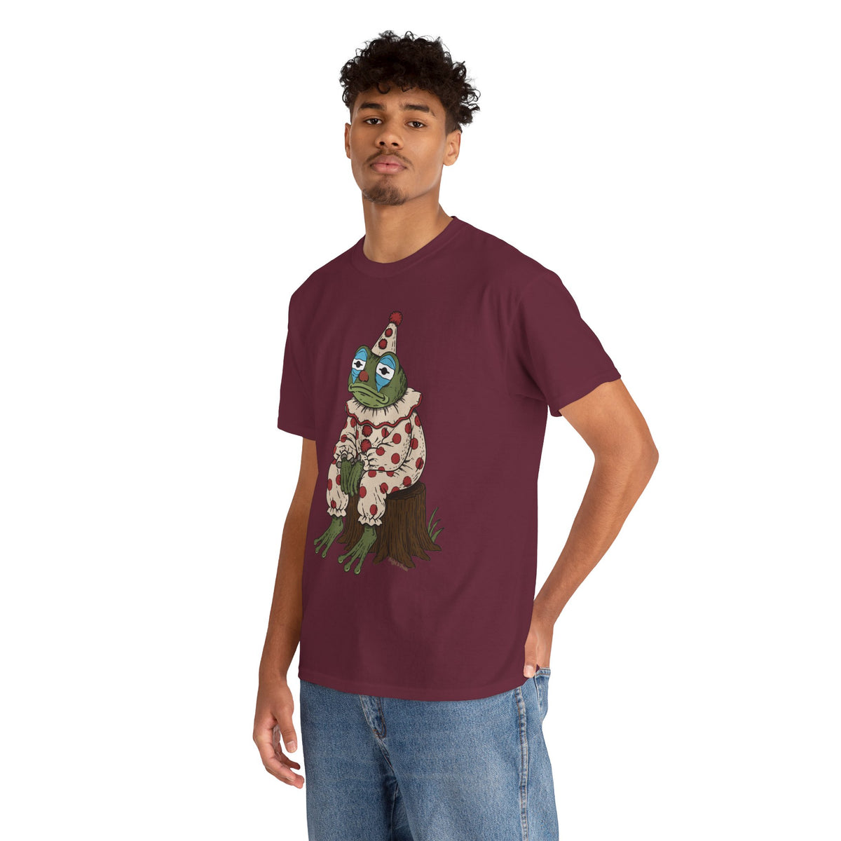 Clown Frog Unisex T-Shirt – Melancholy Circus Frog Graphic Tee