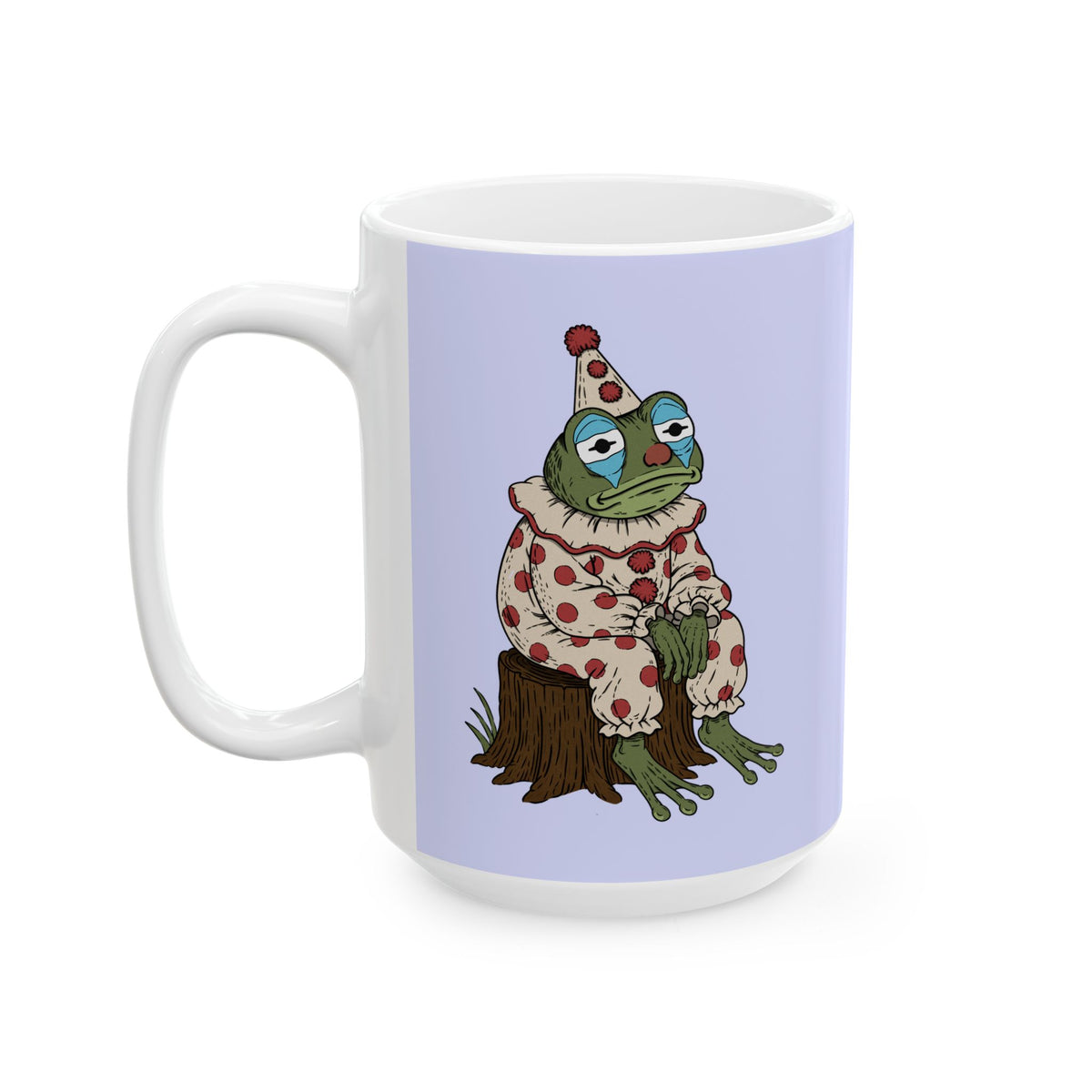 Ceramic Mug — Cute Floral Frog Illustration Coffee Cup (11oz, 15oz)
