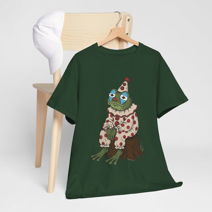 Clown Frog Unisex T-Shirt – Melancholy Circus Frog Graphic Tee