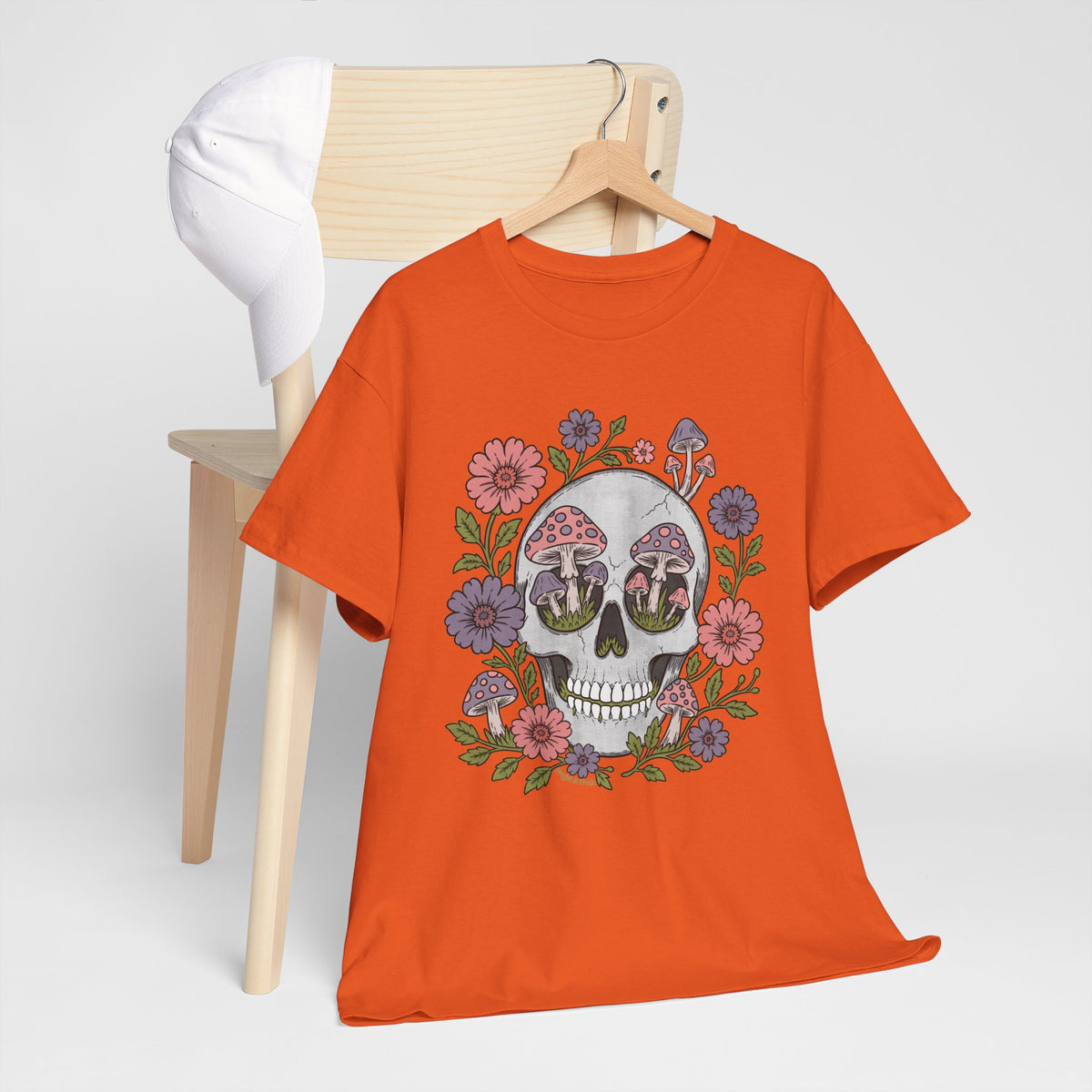 Floral Fungi Skull - Unisex T-Shirt