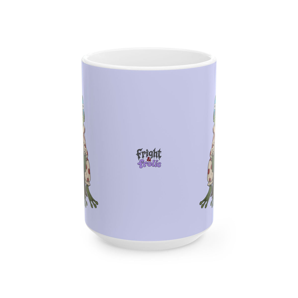 Ceramic Mug — Cute Floral Frog Illustration Coffee Cup (11oz, 15oz)