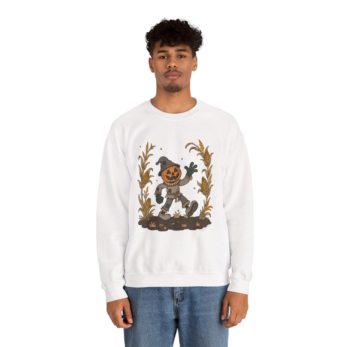 Pumpkin Head Scarecrow - Unisex Sweatshirt