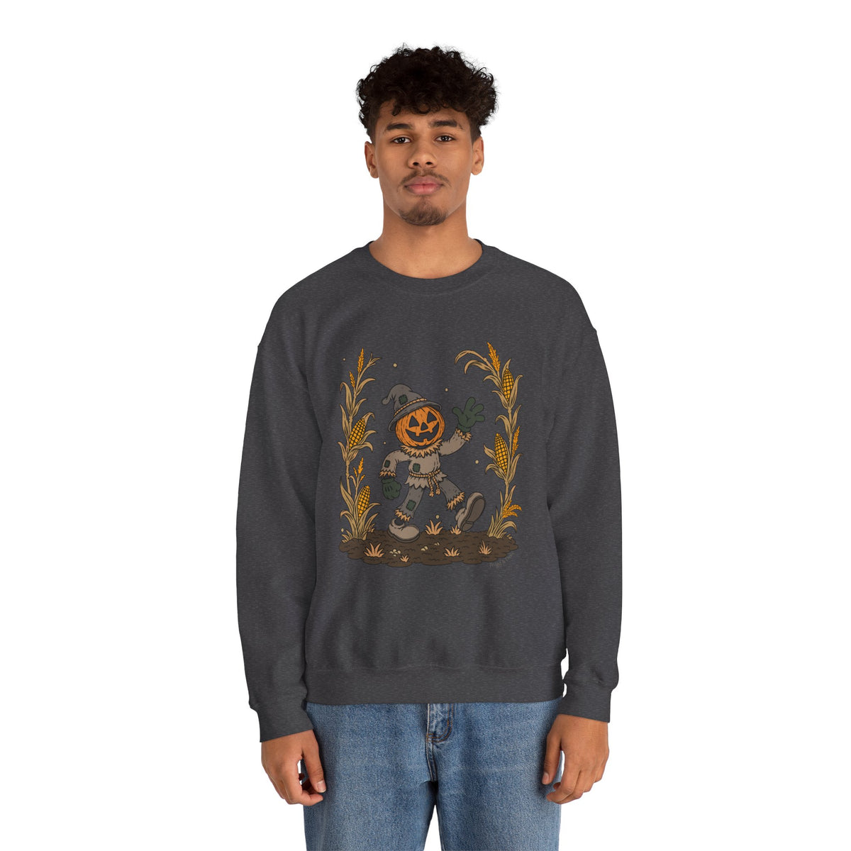 Pumpkin Head Scarecrow - Unisex Sweatshirt
