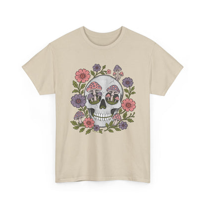 Floral Fungi Skull - Unisex T-Shirt