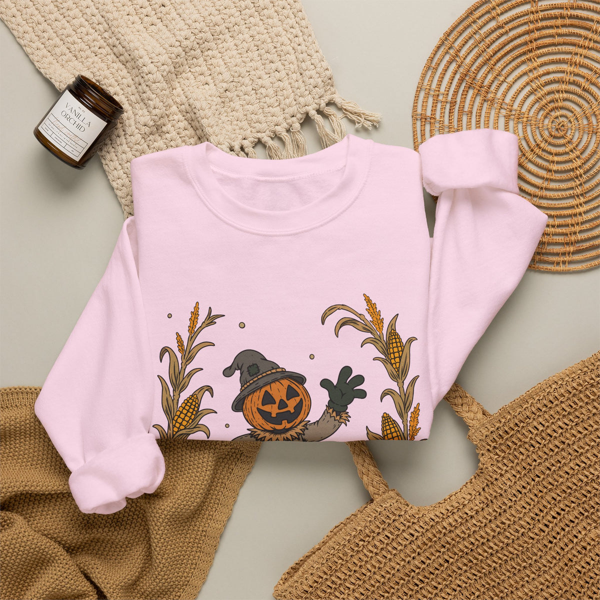 Pumpkin Head Scarecrow - Unisex Sweatshirt
