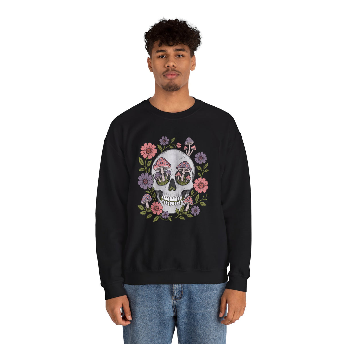 Flower Fungi Skull - Unisex Sweatshirt