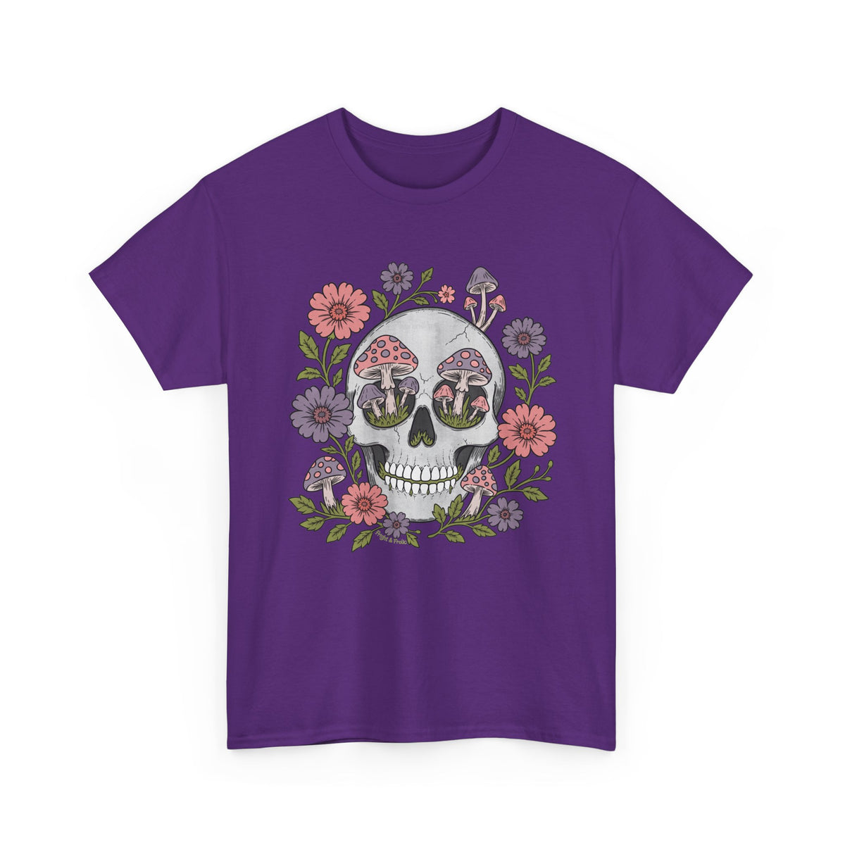 Floral Fungi Skull - Unisex T-Shirt