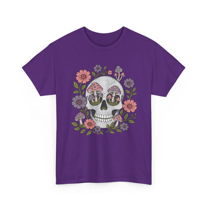 Floral Fungi Skull - Unisex T-Shirt