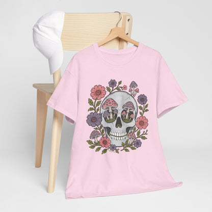 Floral Fungi Skull - Unisex T-Shirt