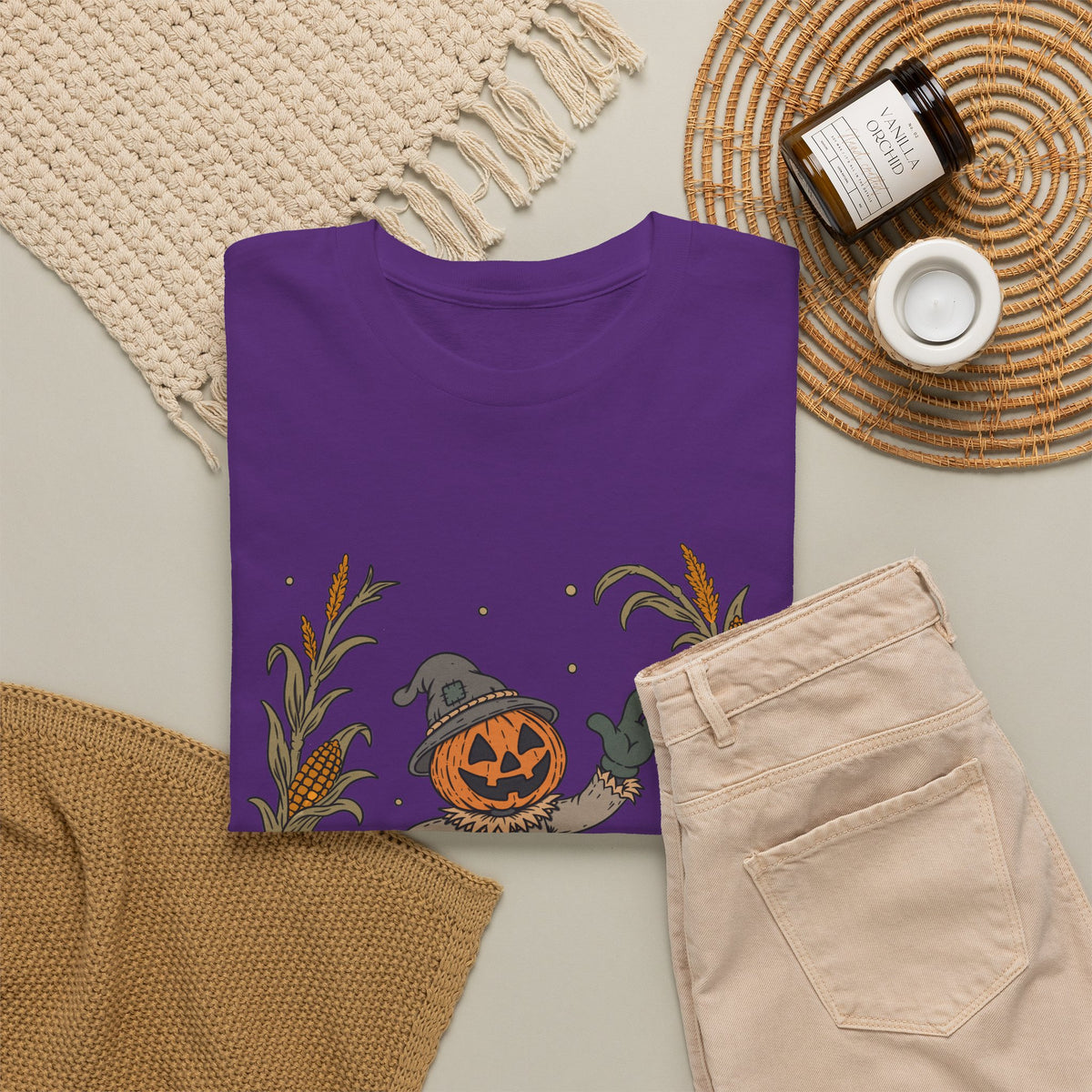Pumpkin Head Scarecrow - Unisex Tshirt