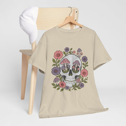 Floral Fungi Skull - Unisex T-Shirt
