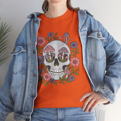 Floral Fungi Skull - Unisex T-Shirt