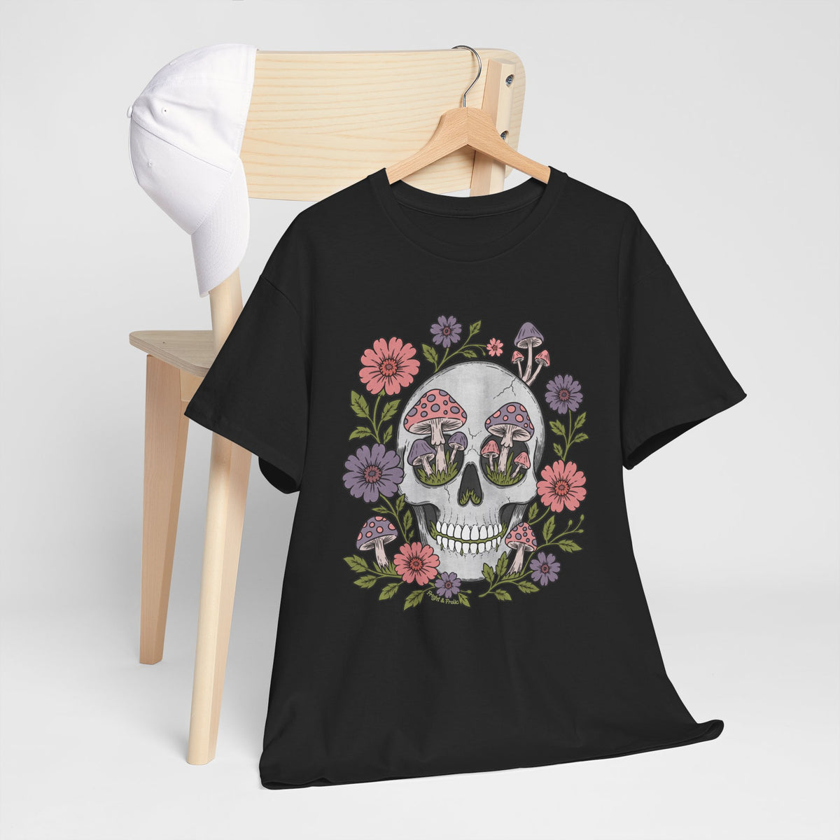 Floral Fungi Skull - Unisex T-Shirt