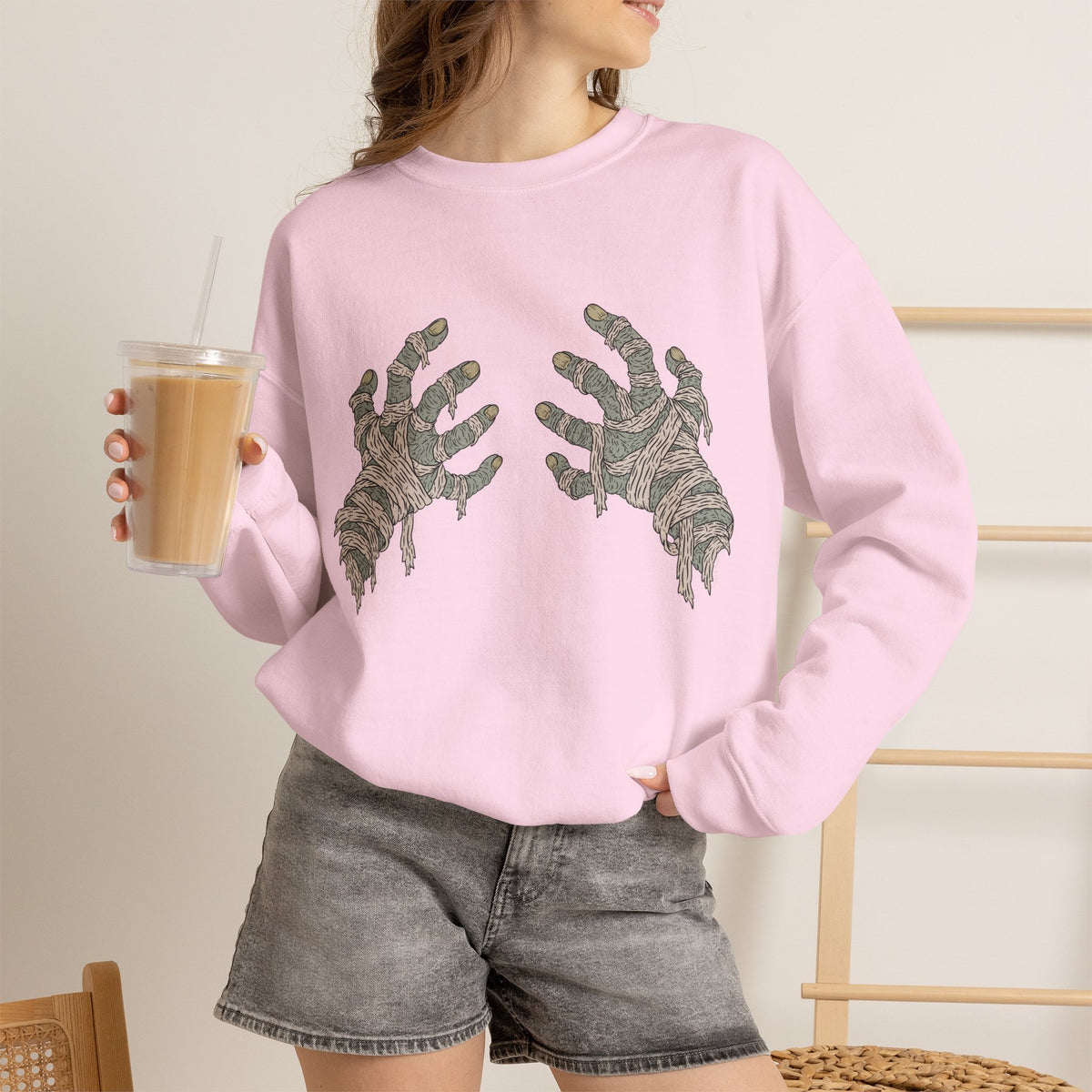 Mummy Hand Bra - Unisex Sweatshirt