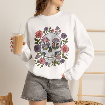 Flower Fungi Skull - Unisex Sweatshirt