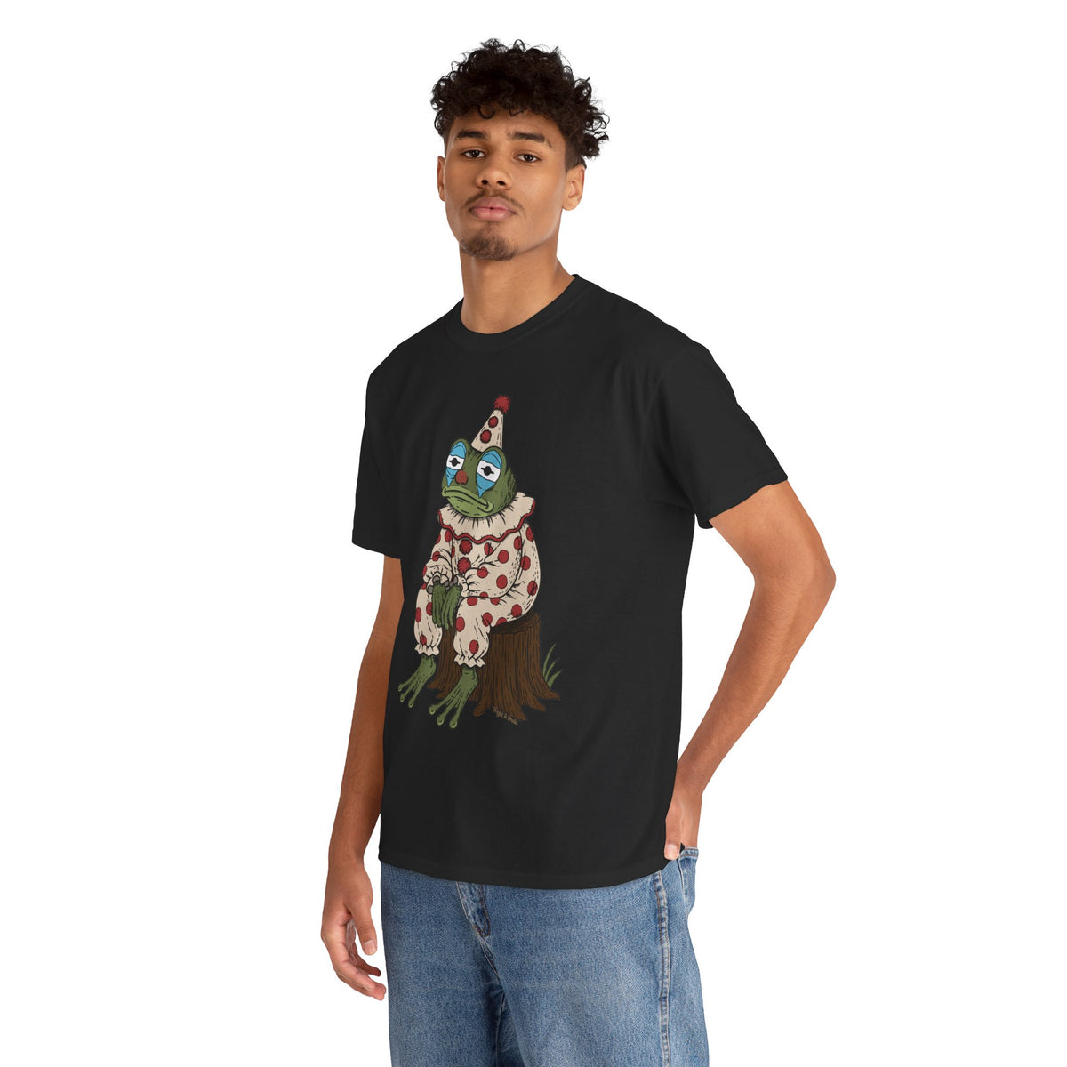 Clown Frog Unisex T-Shirt – Melancholy Circus Frog Graphic Tee