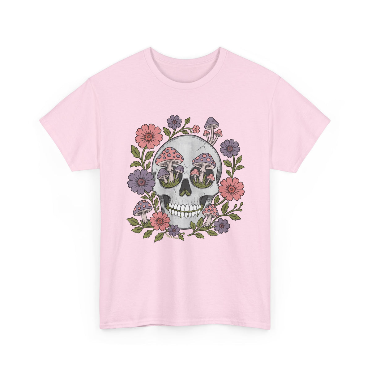 Floral Fungi Skull - Unisex T-Shirt