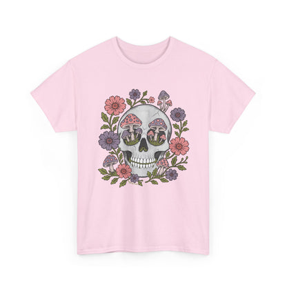 Floral Fungi Skull - Unisex T-Shirt
