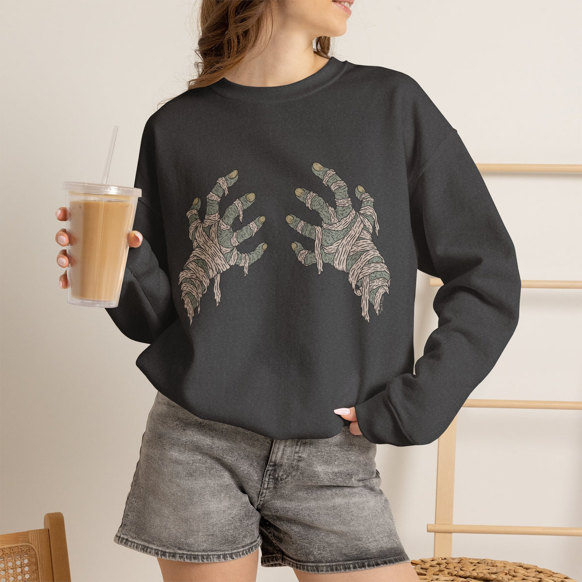 Mummy Hand Bra - Unisex Sweatshirt