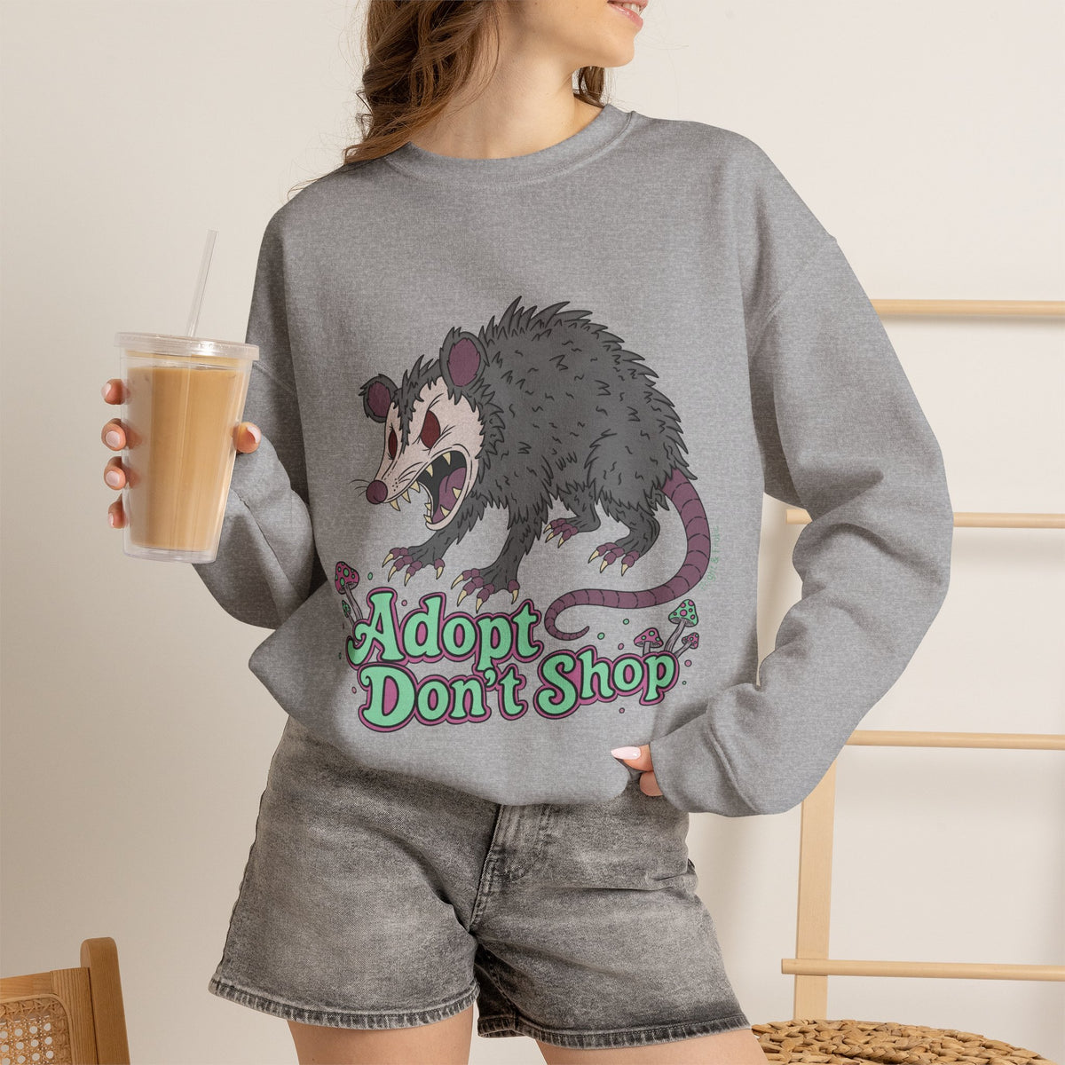 "Adopt Don't Shop" - Unisex Sweatshirt