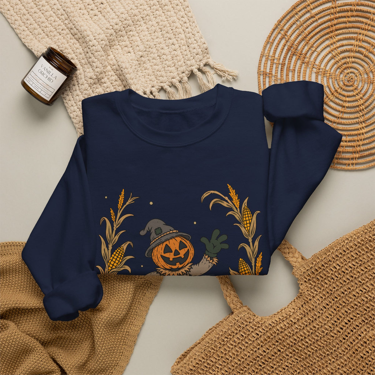Pumpkin Head Scarecrow - Unisex Sweatshirt