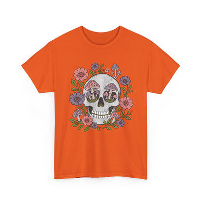 Floral Fungi Skull - Unisex T-Shirt