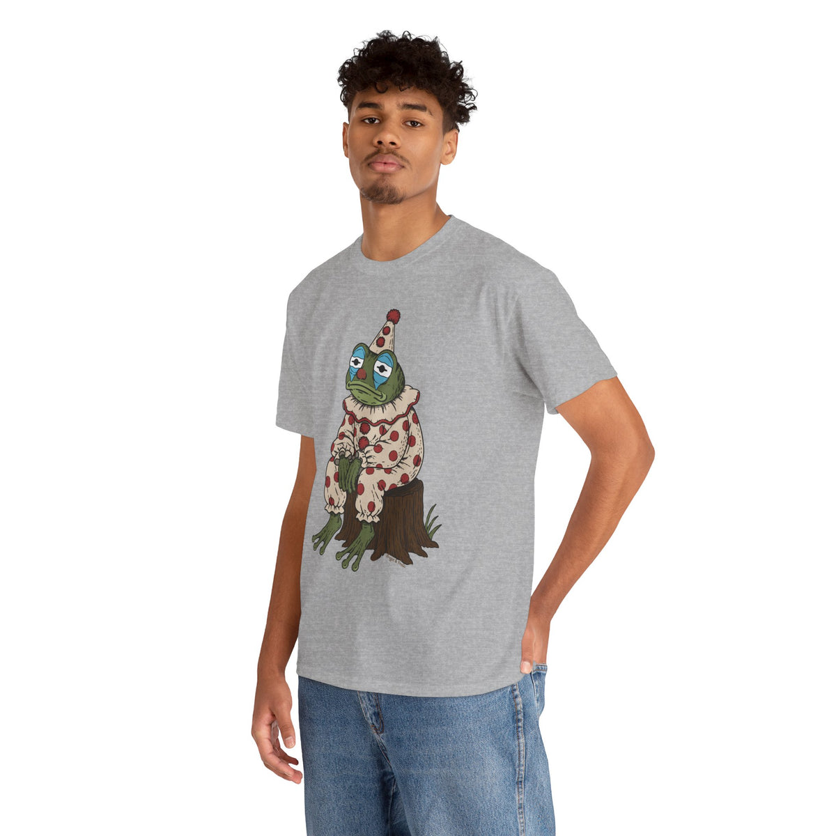 Clown Frog Unisex T-Shirt – Melancholy Circus Frog Graphic Tee