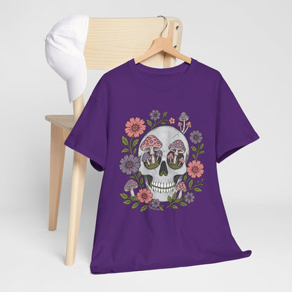 Floral Fungi Skull - Unisex T-Shirt