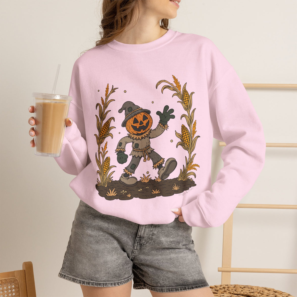 Pumpkin Head Scarecrow - Unisex Sweatshirt
