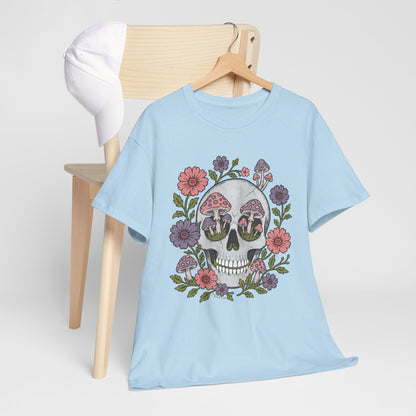 Floral Fungi Skull - Unisex T-Shirt