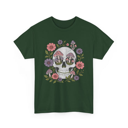 Floral Fungi Skull - Unisex T-Shirt