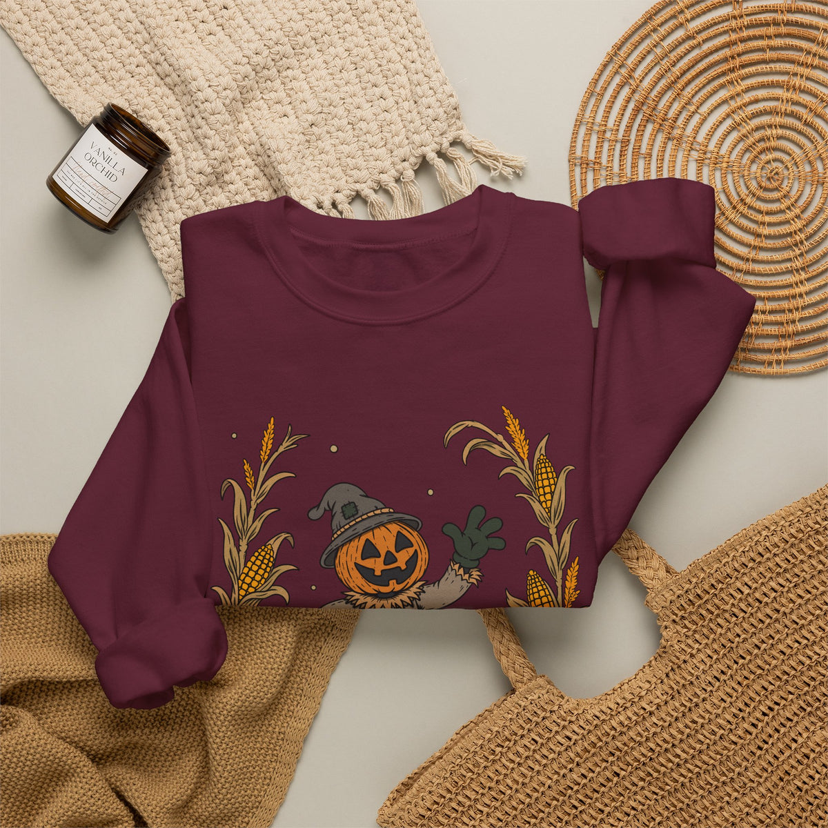 Pumpkin Head Scarecrow - Unisex Sweatshirt