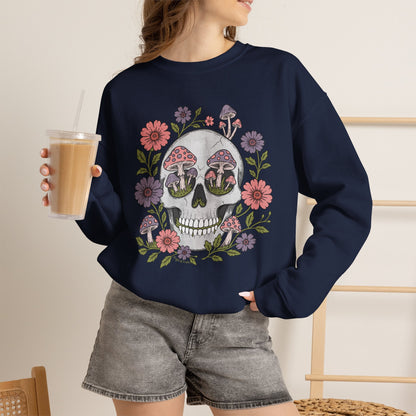 Flower Fungi Skull - Unisex Sweatshirt