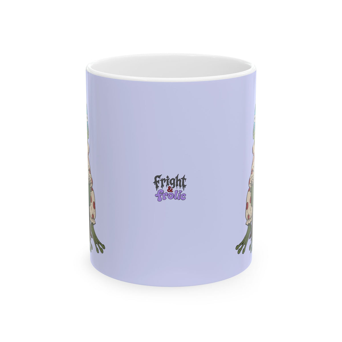 Ceramic Mug — Cute Floral Frog Illustration Coffee Cup (11oz, 15oz)