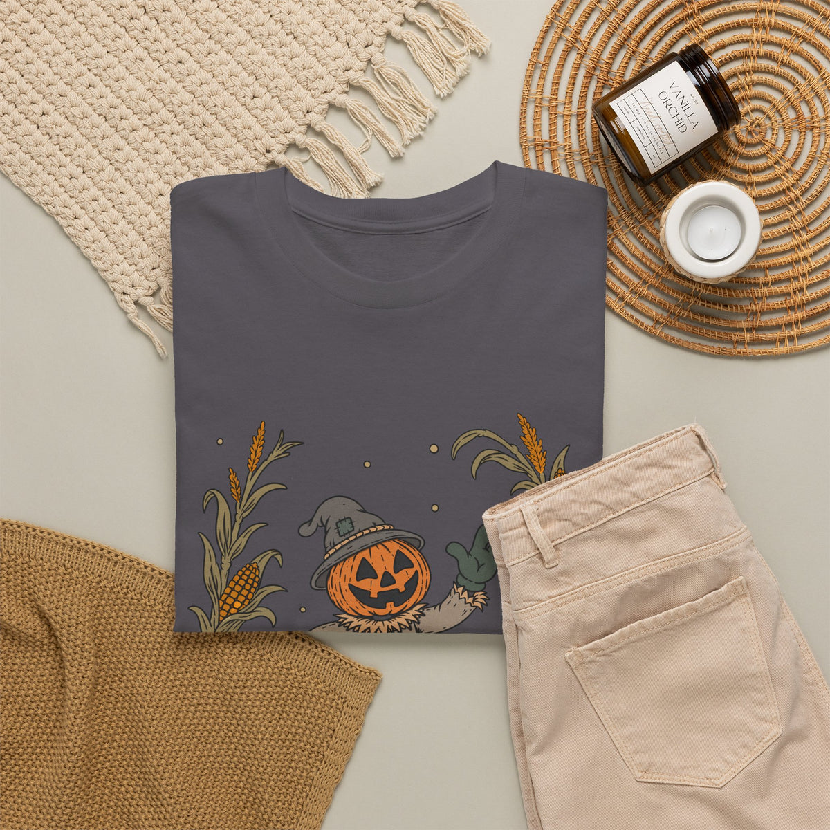 Pumpkin Head Scarecrow - Unisex Tshirt