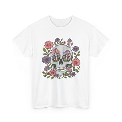 Floral Fungi Skull - Unisex T-Shirt