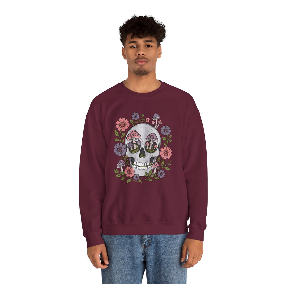 Flower Fungi Skull - Unisex Sweatshirt