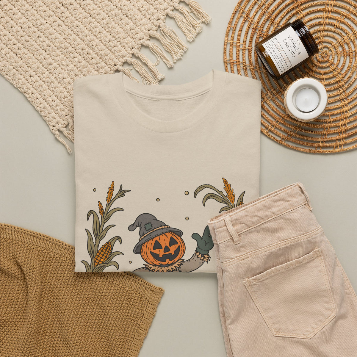 Pumpkin Head Scarecrow - Unisex Tshirt