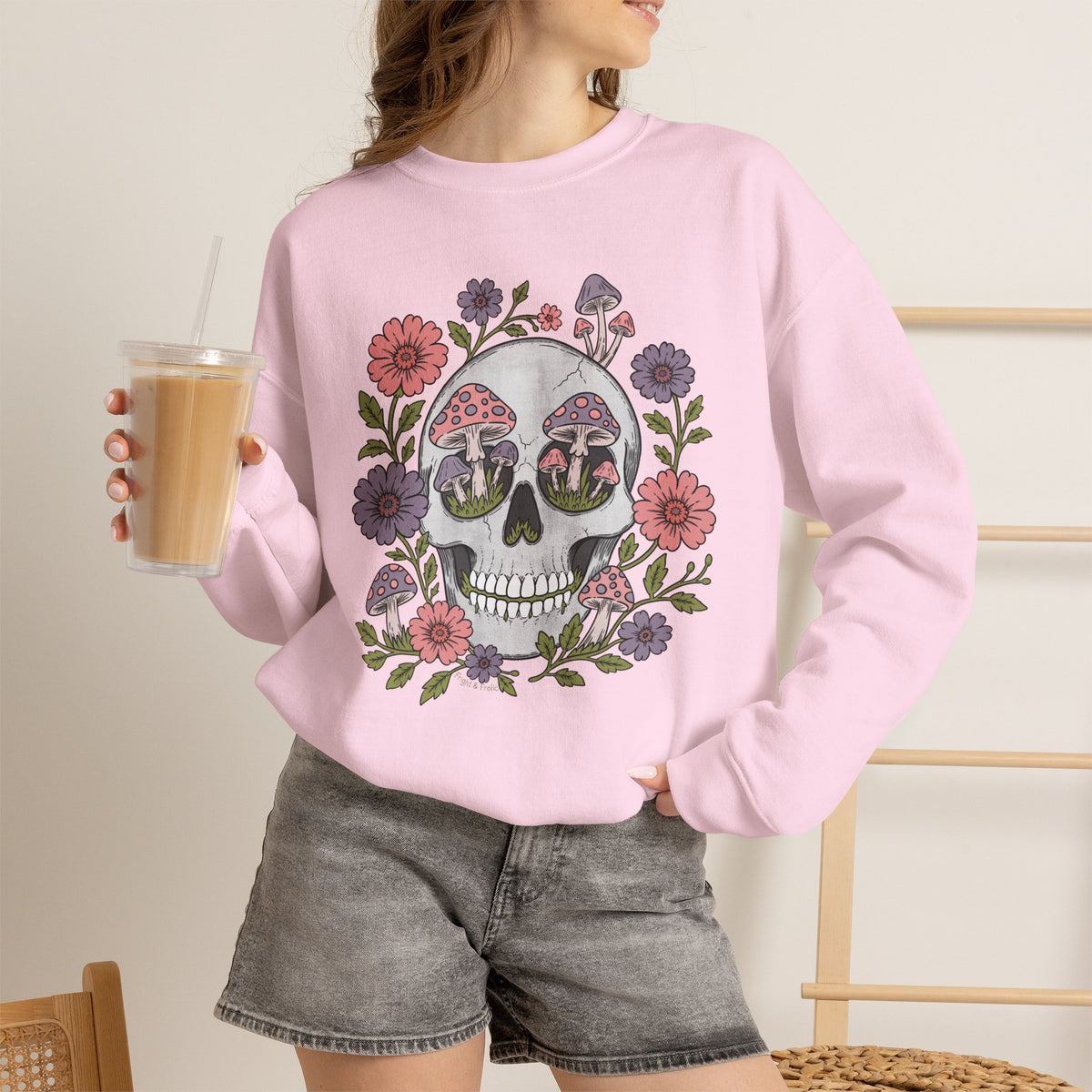Flower Fungi Skull - Unisex Sweatshirt