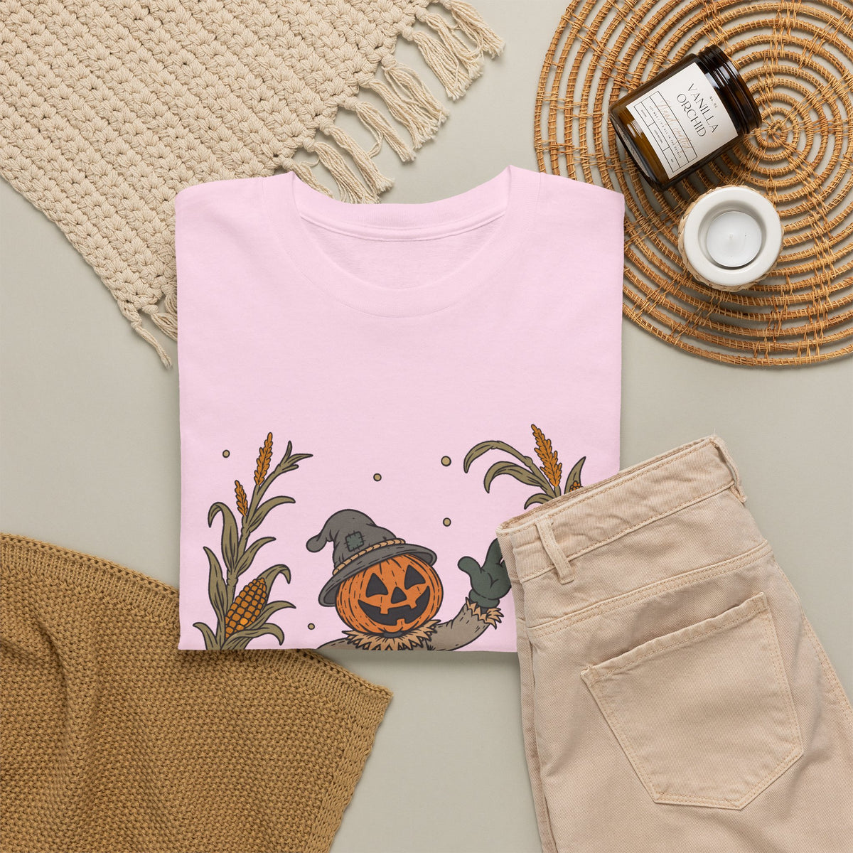 Pumpkin Head Scarecrow - Unisex Tshirt