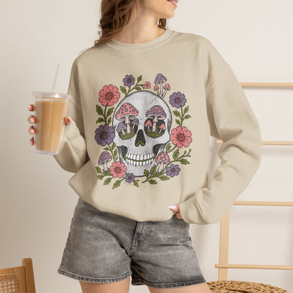 Flower Fungi Skull - Unisex Sweatshirt