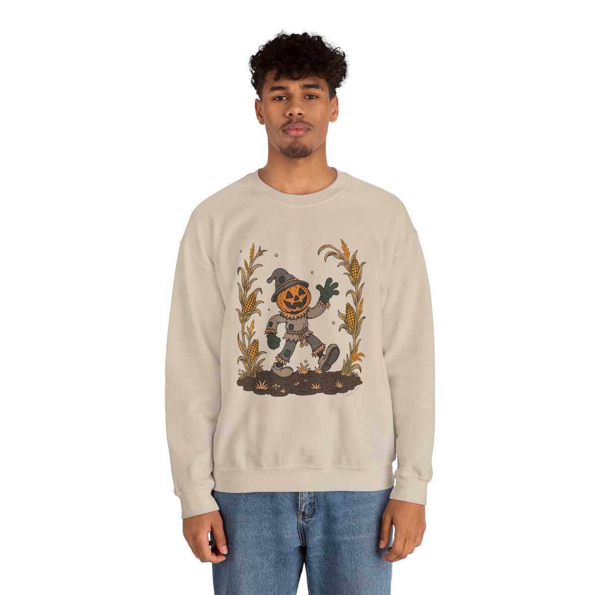 Pumpkin Head Scarecrow - Unisex Sweatshirt