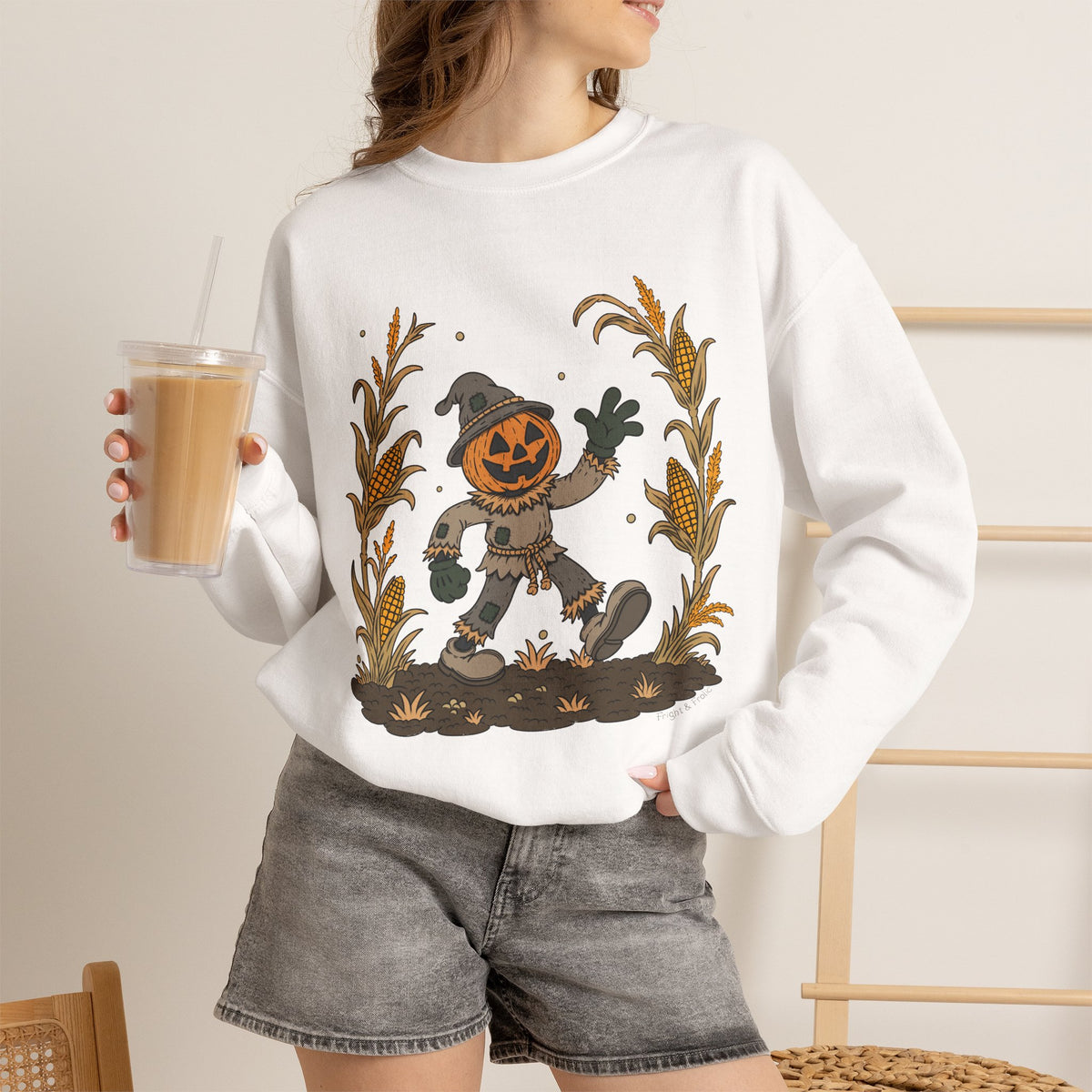 Pumpkin Head Scarecrow - Unisex Sweatshirt