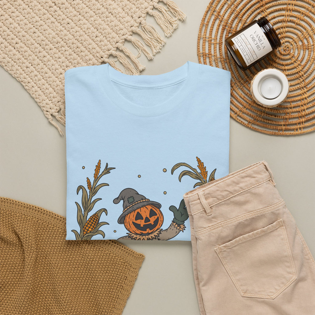 Pumpkin Head Scarecrow - Unisex Tshirt