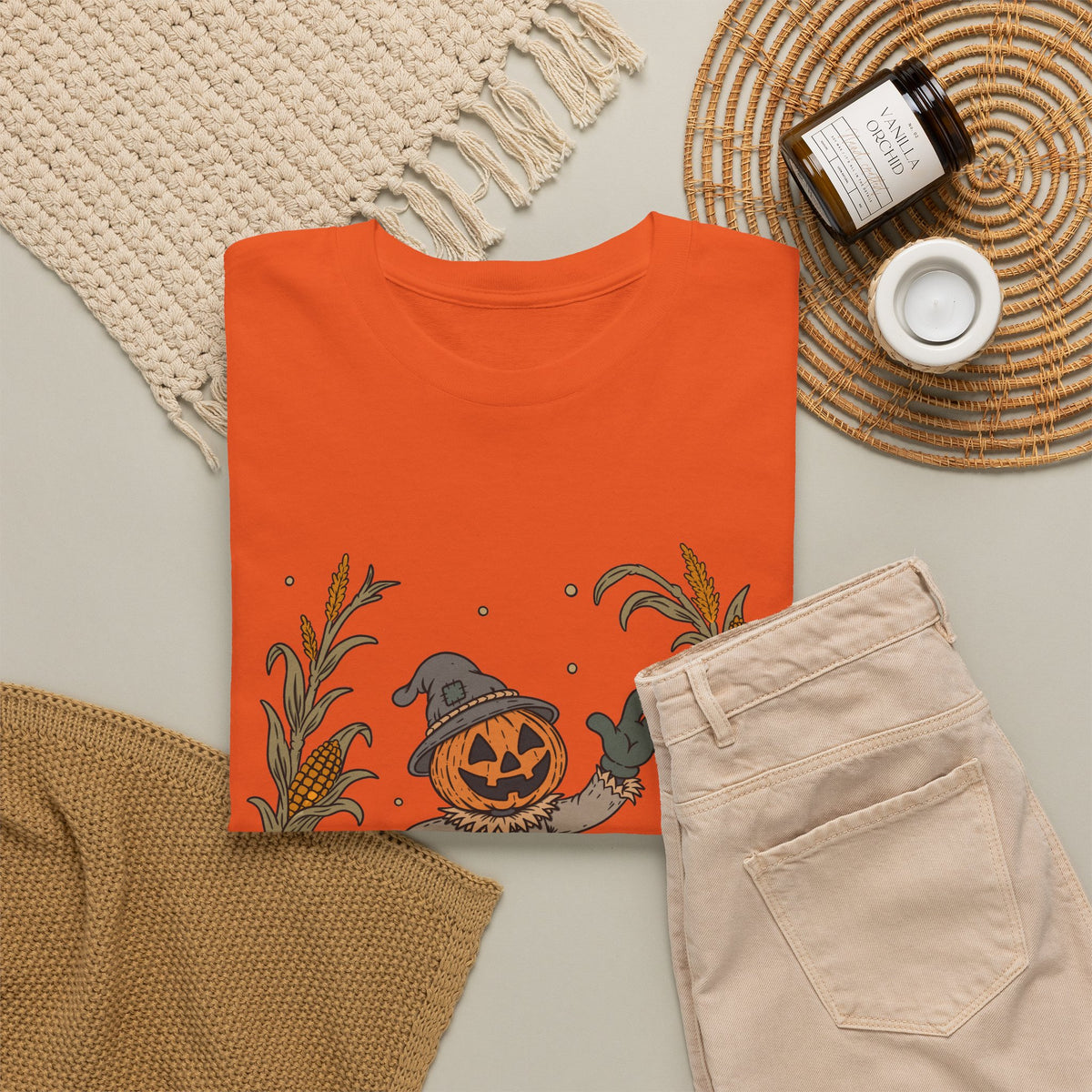 Pumpkin Head Scarecrow - Unisex Tshirt