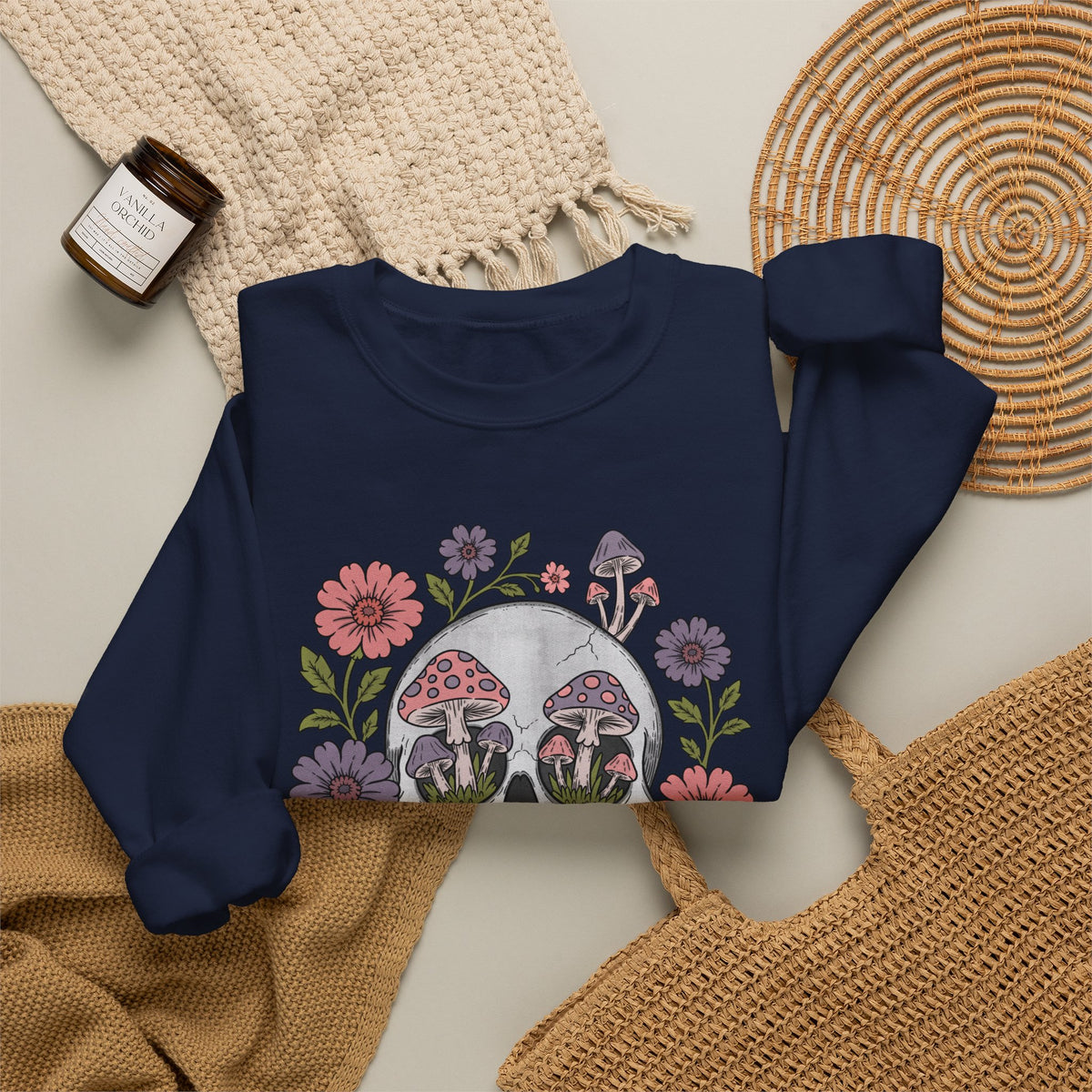 Flower Fungi Skull - Unisex Sweatshirt