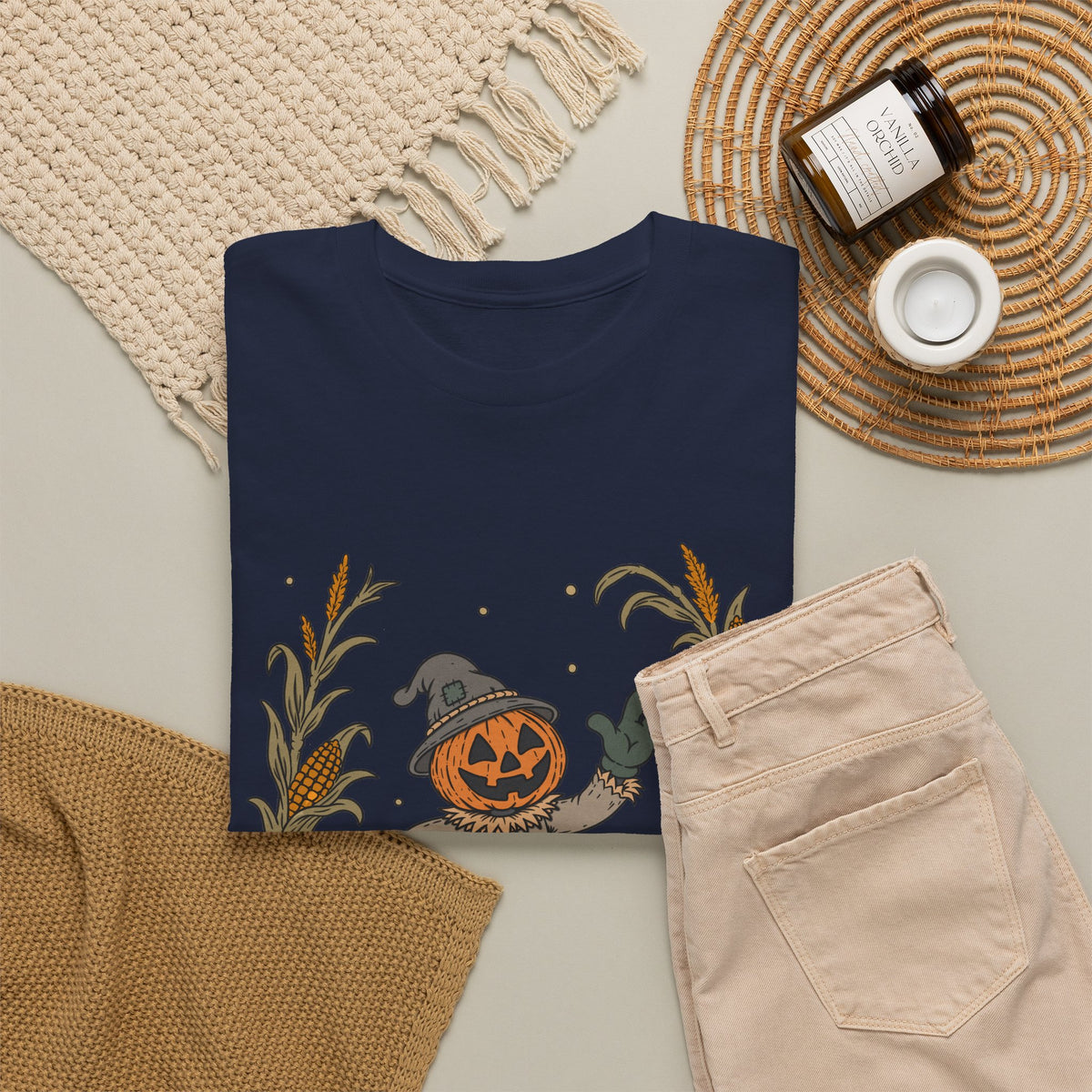 Pumpkin Head Scarecrow - Unisex Tshirt